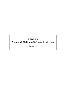 Virus and Malicious Software Protection