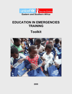 EDUCATION IN EMERGENCIES