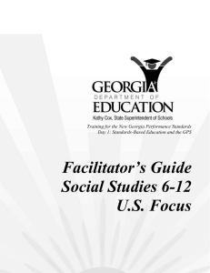 Social Studies US Focus Facilitator`s Guide