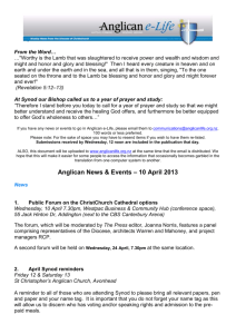 e-Life 13 04 10 - Anglican Life Anglican Life