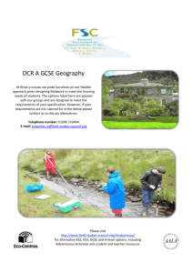 GCSE OCR A Geography 2016/17