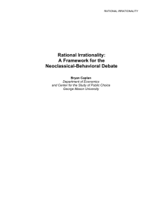 Rational Irrationality - George Mason University