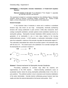 EXPERIMENT 4: Electrophilic Aromatic Substitution: A Friedel