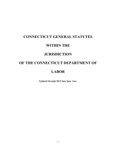 connecticut general statutes - Connecticut Department of Labor