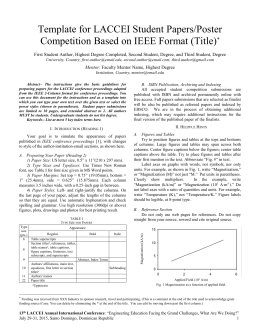 IEEE Conference Paper Template