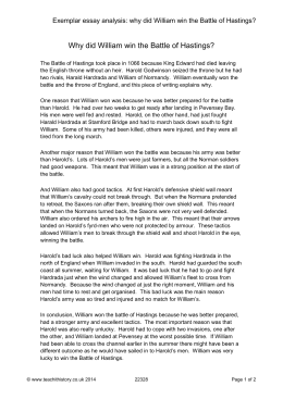 Bullying Essay Thesis Why Did William Win The Battle Of Hastings Personal Essay Thesis Statement Examples also College Essay Papers Why Did William Win The Battle Of Hastings Essay Writing Paper