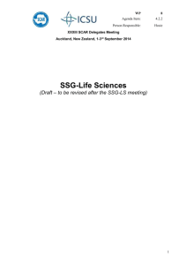SSG-LS Report to the Delegates 2014 (draft)