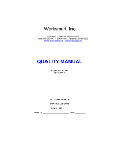 ISO 9001 Quality Manual for Services