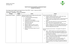 Impact of Pupil Premium Expenditure OJS2014-15