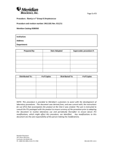 Page 1 of 3 Procedure: illumigene® Group B Streptococcus Proced