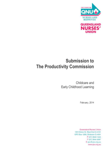 Queensland Nurses` Union - Productivity Commission