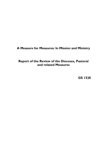 A Measure for Measures - The Church of England