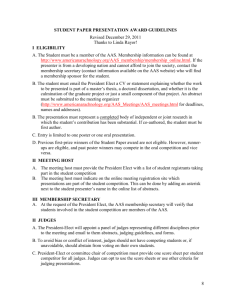 student paper presentation award guidelines