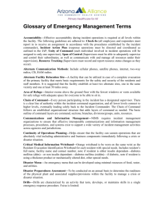 Emergency Management Glossary of Terms