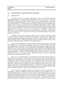 III. trade policies and practices by measure