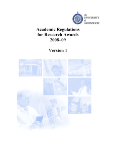 Academic Regulations - University of Greenwich