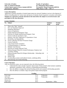 SYLLABUS Breeding 20102011