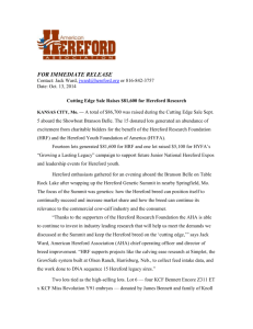press release. - American Hereford Association