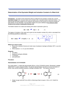 CHEMISTRY 221 LABORATORY—QUANTITATIVE ANALYSIS