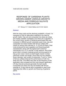 Assiut university researches RESPONSE OF GARDENIA PLANTS