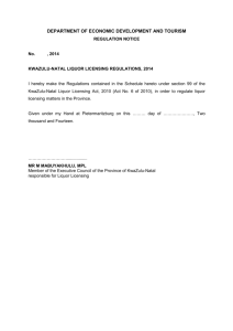 2014 KZN Liquor Licensing Regulations