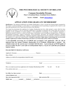 Graduate Membership Application Form