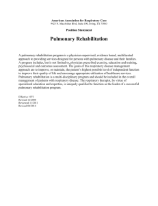 Pulmonary Rehabilitation
