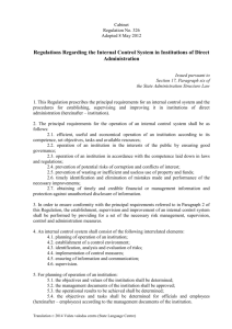 Cabinet Regulation No. 326 Adopted 8 May 2012 Regulations
