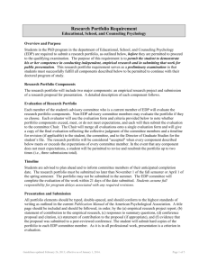 Research Portfolio Requirements and Evaluation Rubric