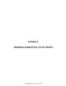 Annex C - EM Mission-Essential Functions