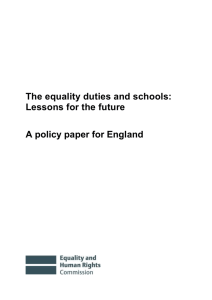 The equality duties and schools: Lessons for the future