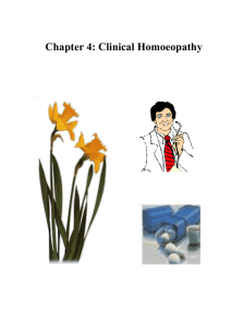Chapter 4 Clinical Homoeopathy
