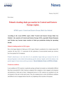 Poland a leading shale gas market in Central and Eastern