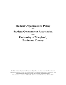 Student Organizations Policy
