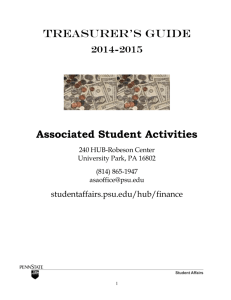 Treasurer Guide - Student Affairs