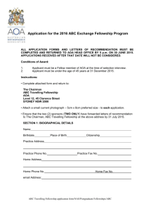 Application for the 2016 ABC Exchange Fellowship Program