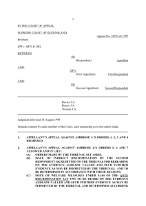 JM v QFG & GK [1998] QCA 228