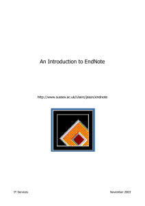 An Introduction to EndNote