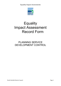 Equality Impact Assessments - North Norfolk District Council