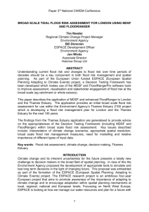 Broad scale tidal flood risk assessment for London using