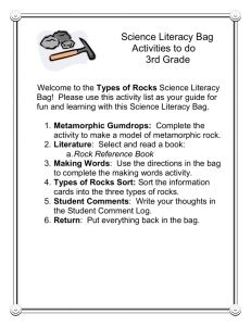 Welcome to the Types of Rocks Science Literacy Bag! Please use