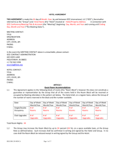 IHG standard agreement template