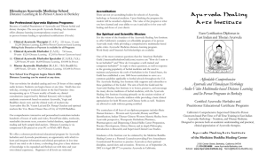 Ayurvedic Medicine School Brochure