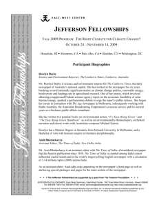 JEFFERSON FELLOWSHIPS - East