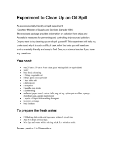 Experiment to Clean Up an Oil Spill
