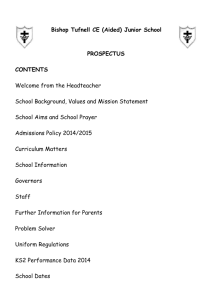 Complete Prospectus for Website - Bishop Tufnell CE (Aided) Junior