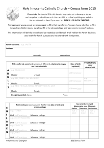 New Census form from October 2015