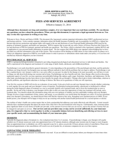 Fees and Services Agreement
