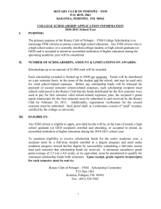 Rotary Club of Pohnpei – FSM – Scholarship Committee