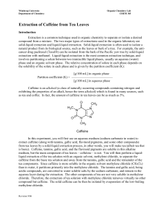 Caffeine Extraction(WU) - JMH 9-13-06